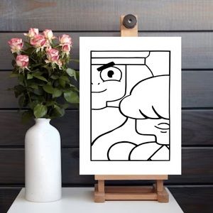 Ruby and Sapphire Stevens Universe Ready to Paint Sip and Paint Canvas